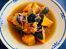 かぼちゃのほったらかし〜仕上げにとろみをつければ出来上がり🎶