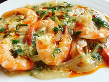 ストック食材で⭐︎あつあつ海老とほうれん草の餡かけ