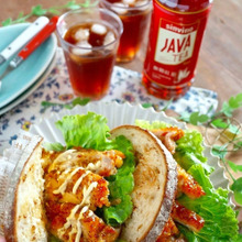 ハニーマスタードチキンで♪石窯ブレッドのサンドイッチ×JAVATEA