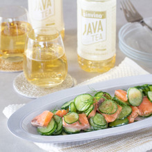 サーモンときゅうりのヨーグルトサラダ♪JAVA TEA と楽しみたいおしゃれサラダ