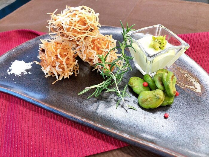 そらマヨディップでトゲトゲ唐揚げ