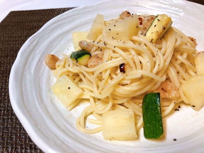 海の焦がしマヨパスタ