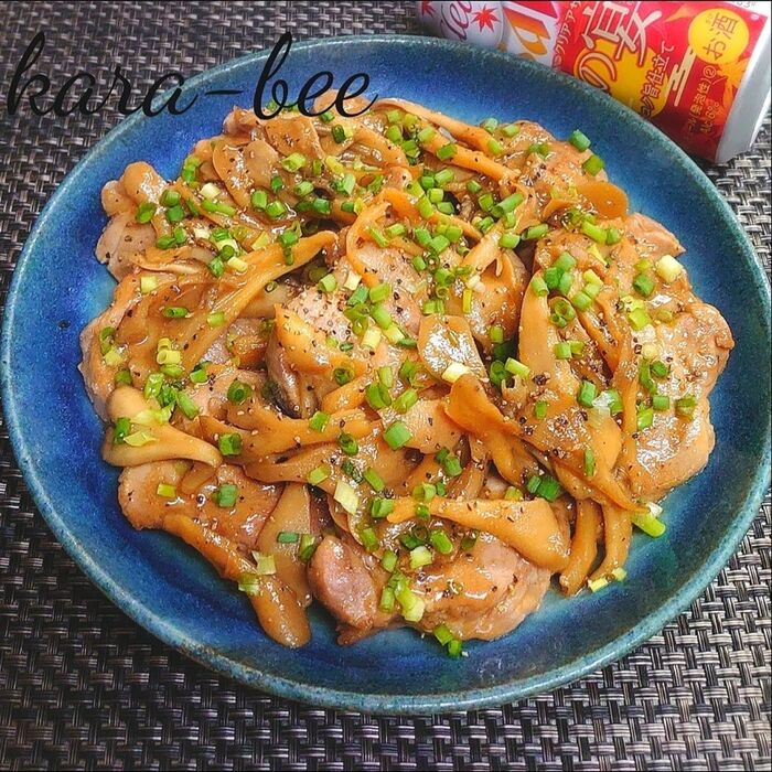【秋レシピ】ご飯が進む♪豚ヒレ肉と舞茸の味噌バタぽん炒め