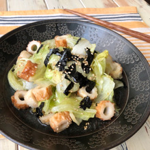 【5分レシピ☆切って合わせて完成‼︎】レタスとちくわのチョレギサラダ