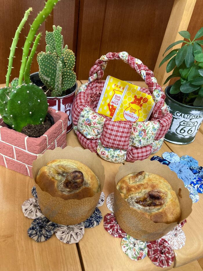 カントリーグッズ&100均グリーンでティータイム♪