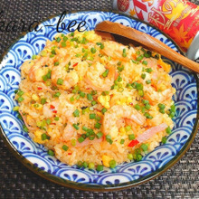 おつまみ炭水化物♪ウマい!ピリ辛豆板醤マヨ海老チャーハン