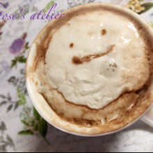 ふわふわラテアート風☕️✨