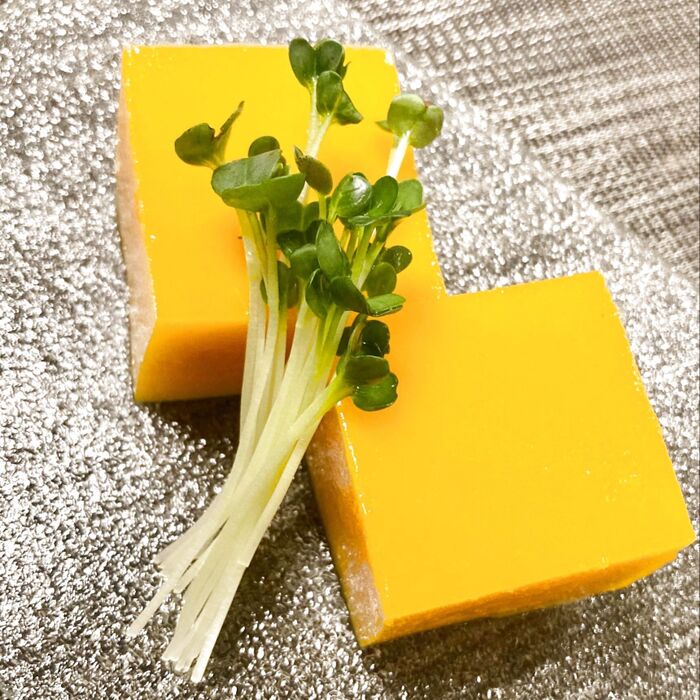 白だしで簡単!ほんのり甘い寒天かぼちゃ豆腐