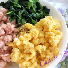白だしが決め手♪色鮮やかな三色丼⭐︎