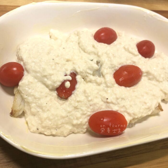 ④耐熱皿に入れて焼けば完成!