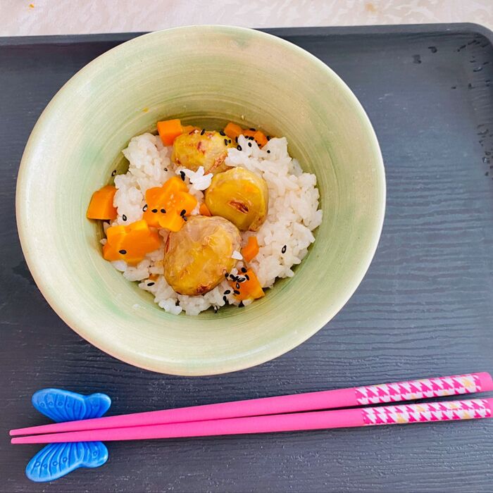 栗ご飯🎶隠し味の白だしが大ヒット!
