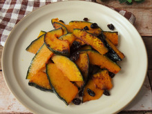 かぼちゃのレーズンバターソテー