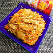 白飯どろぼう♪お肉が主役のピリ辛甘味噌きんぴらごぼう