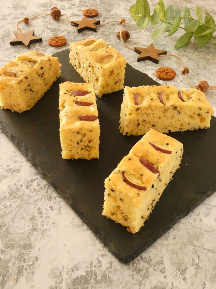 ホケミで簡単★さつま芋スティックケーキ