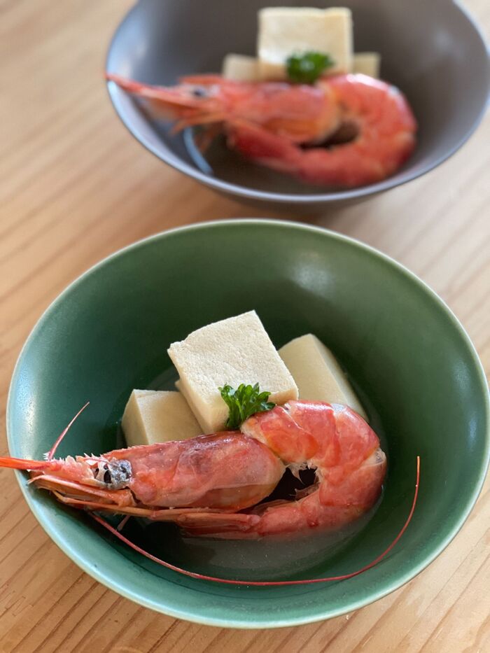 簡単ハレごはん♪高野豆腐と海老の旨煮