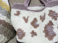 セリア新作毛糸で!自己流アニマル柄の編み込みトート