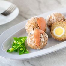 カレー風味のスコッチエッグ♪簡単衣でサクッと揚げる