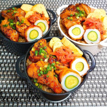 母とムスコのラブラブおソロwith夫弁♪さくらごはんで炙り焼き鳥どーん!体育祭弁当