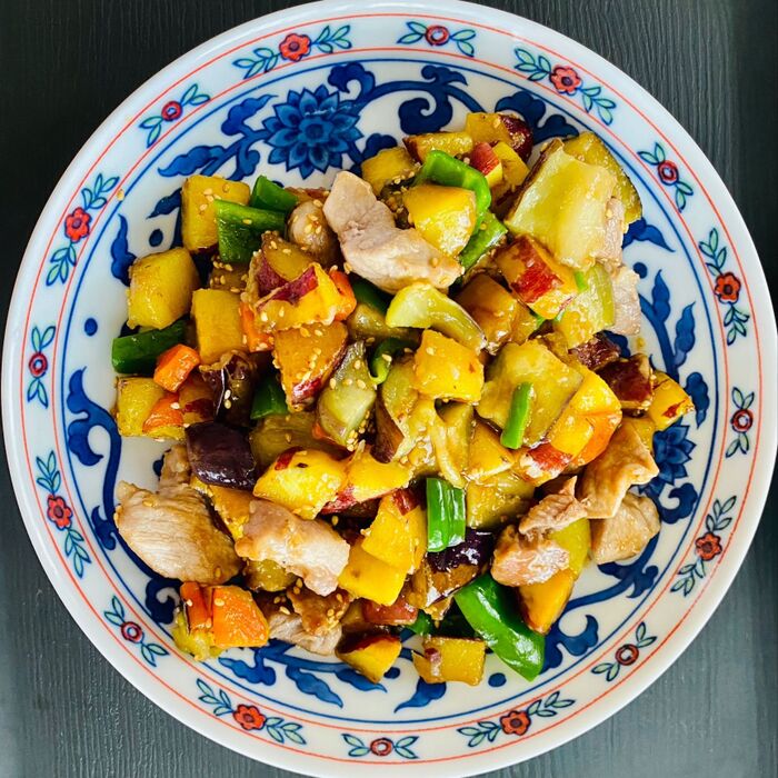 さつまいもの甘さが決めて!豚肉とオイスターソースで旨味UPソテー