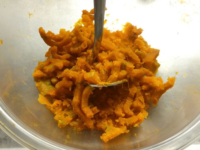 かぼちゃペースト作り