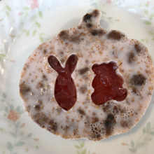 いちごプリンとクッキーのかぼちゃ型スイーツ