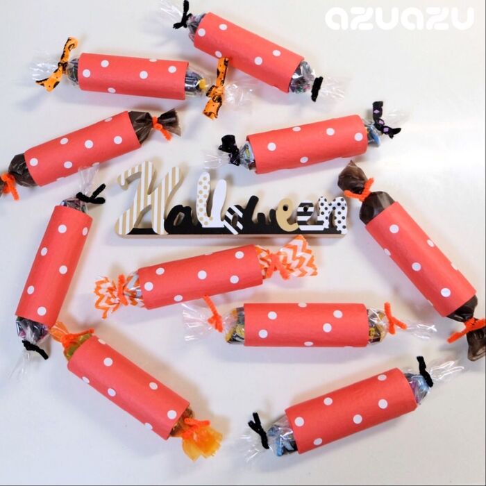 【ハロウィン】トイレットペーパー芯で簡単ラッピング