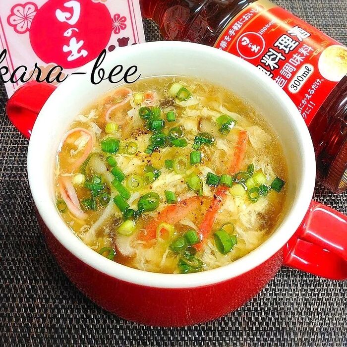 ご飯にかけてもウマっ♪中華風かに玉とろみスープ