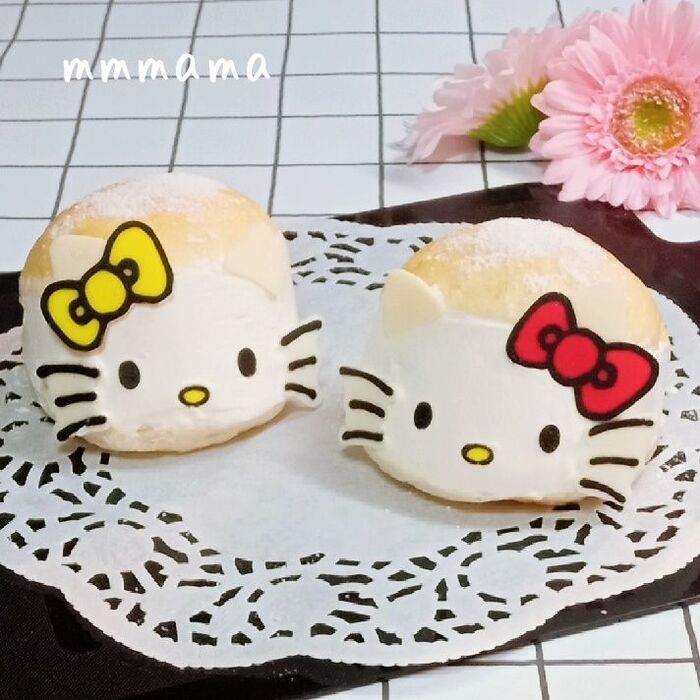 かわいい♥キティとミミィのマリトッツォ