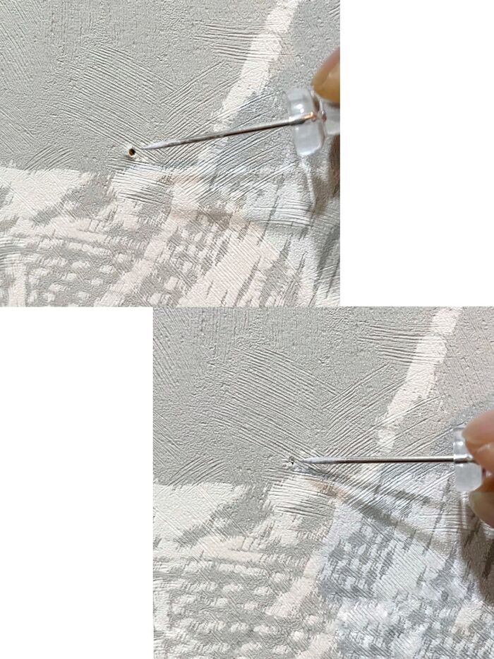 ちなみに気になる方は・・・・画鋲の跡の簡単な消し方