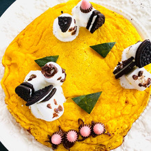 ジャックとマシュマロオバケちゃんで大きなパンケーキ(⌒▽⌒)