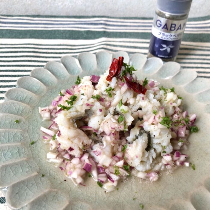 ③ハモに混ぜれば完成!