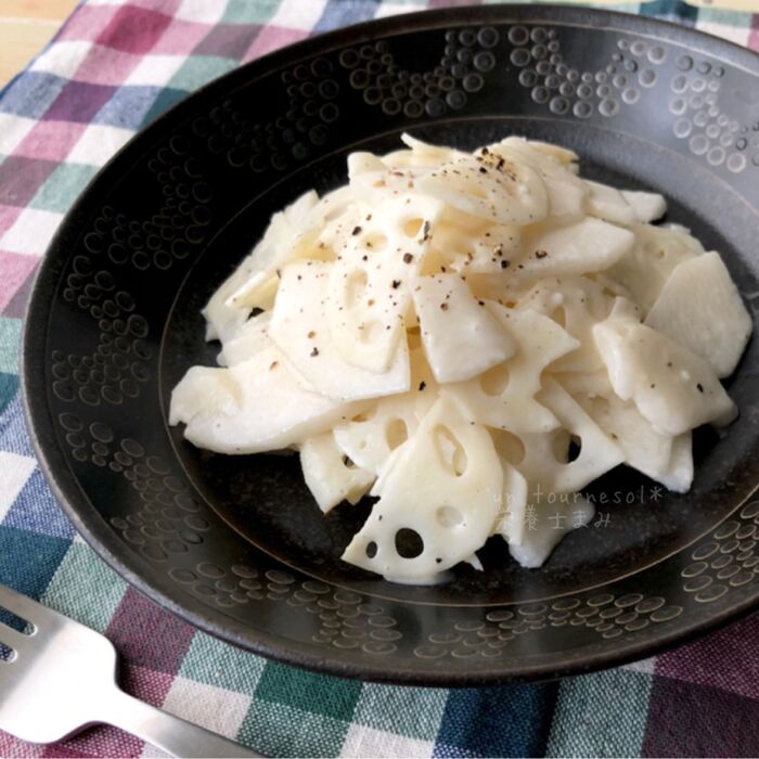 【食材2つを切って混ぜるだけ!】喉の痛みを和らげる☆梨とれんこんのコールスローサラダ #簡単