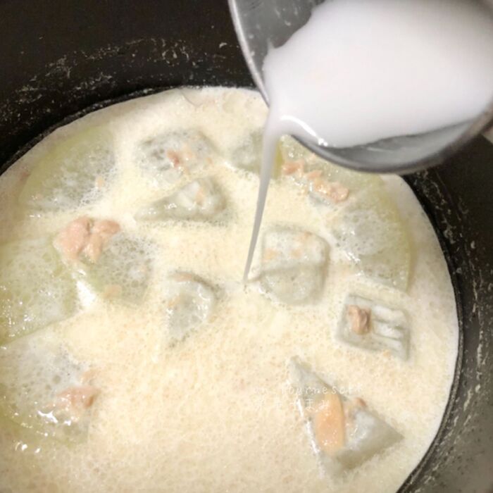 ④トロミをつけて完成!