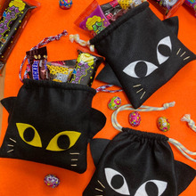 100均フェルトで簡単に作れる!(^○^)黒猫のお菓子入れ巾着
