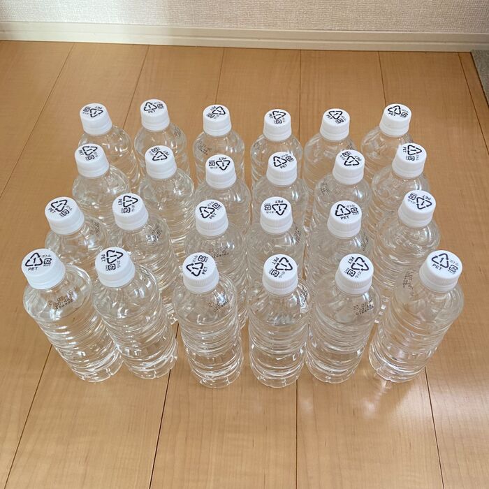 【防災】無印ケースでペットボトルをピタリ収納♪