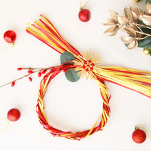 簡単ラッピングペーパーリメイク!Xmasリース&しめ縄を手作り