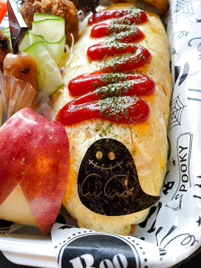 デコらない！のせるだけ！刺すだけ！ハロウィン弁当