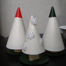 包装紙で作るファミリー・クリスマスツリー