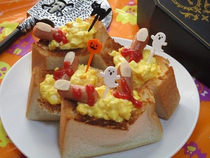勝負運・お金を引き寄せる食材を使ったレシピ【ハロウィン風卵のポケットサンド~♪】