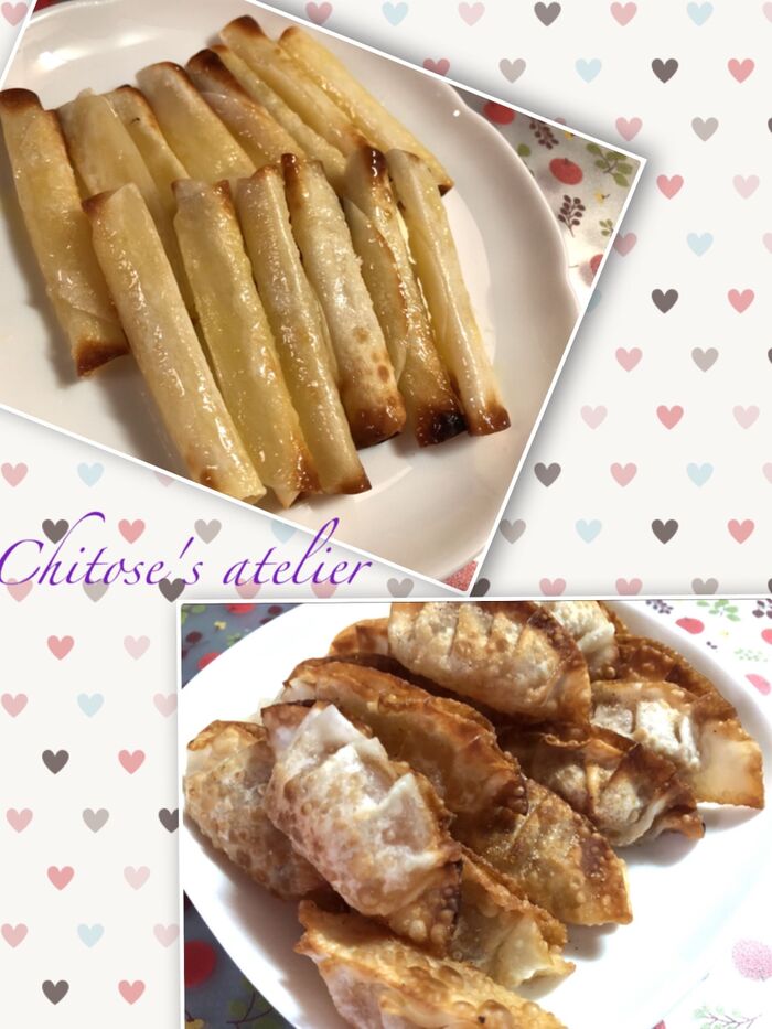 餃子の皮 de 2種のパイ♡✨