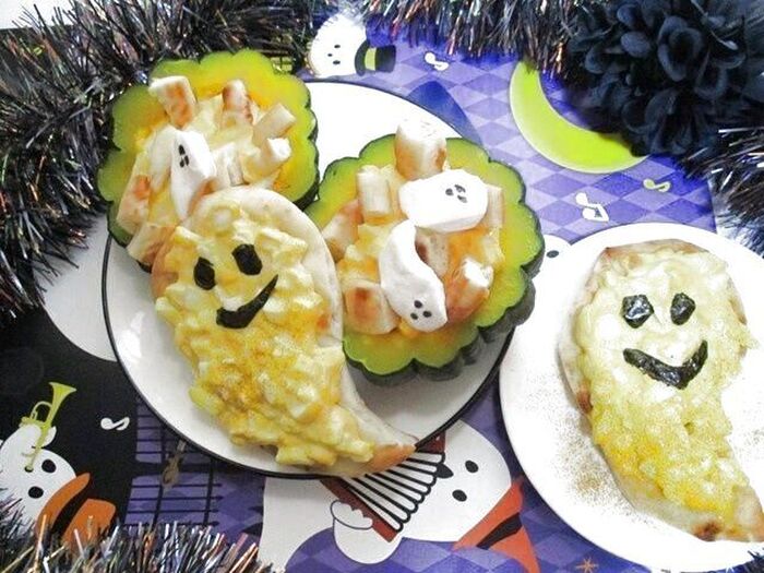 一緒に呪文を唱えよう!可愛いおばけナンだぞう~♪卵やマシュマロで簡単に作れるよ!
