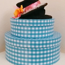 百均のBOXに包装紙を貼ってリメイク