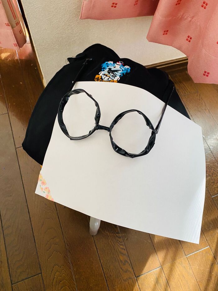 ハリーポッターでハロウィン!丸メガネがない!じゃあ!作ればいい〜