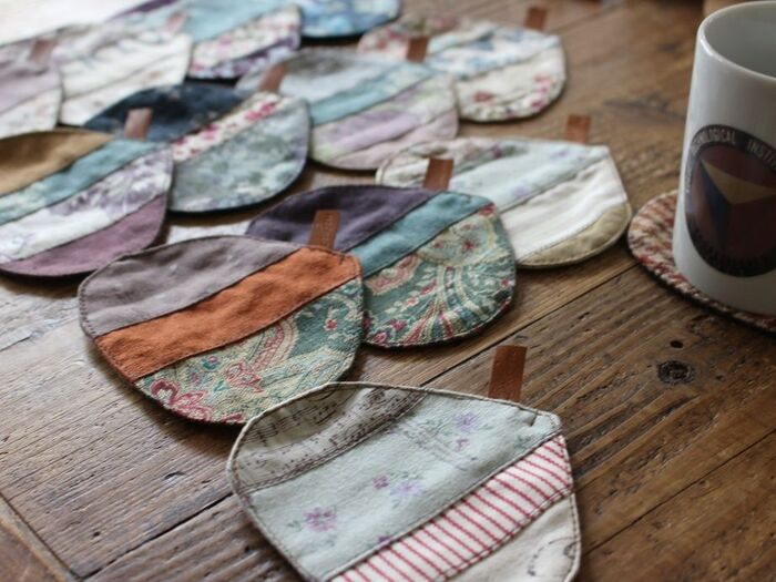 少しの端切れで作れる『マロンコースター』のレシピ提供中♪