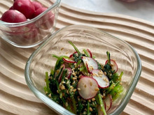 ラディッシュの葉っぱで一品!ごま和え風