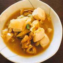白菜と豆腐の中華風煮浸し