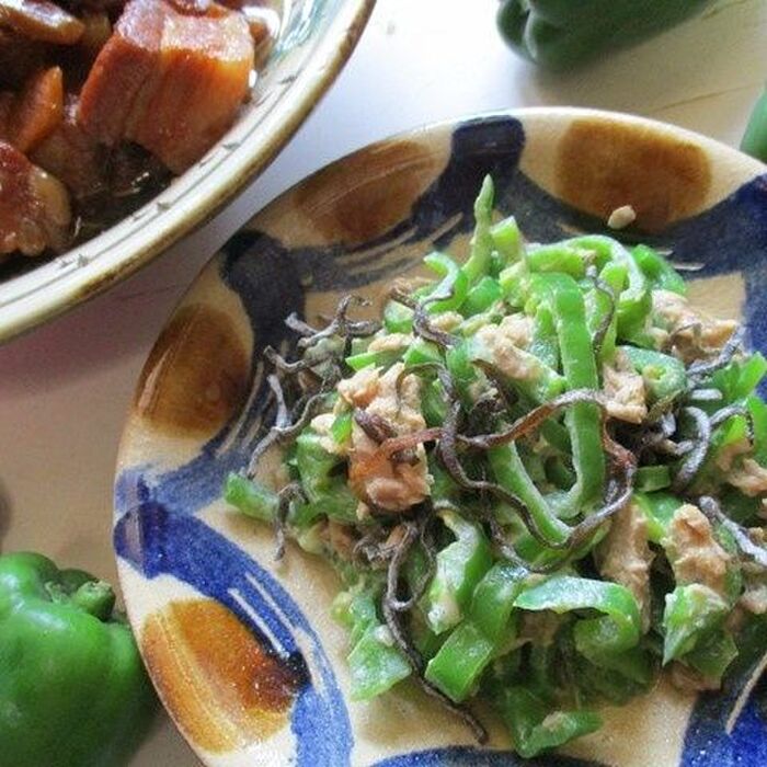 ピーマンの苦み軽減方法!ピーマン嫌いのクレヨンしんちゃんでも食べられそうなピーマンサラダ♪