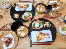 鯛のあら×赤海老で…美味しい「海老鯛御膳(7品)」~コラーゲンたっぷり茶碗蒸し