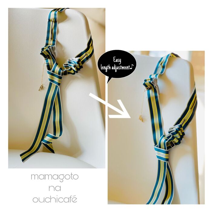 アジャスター方式で首にかけることも可能♪