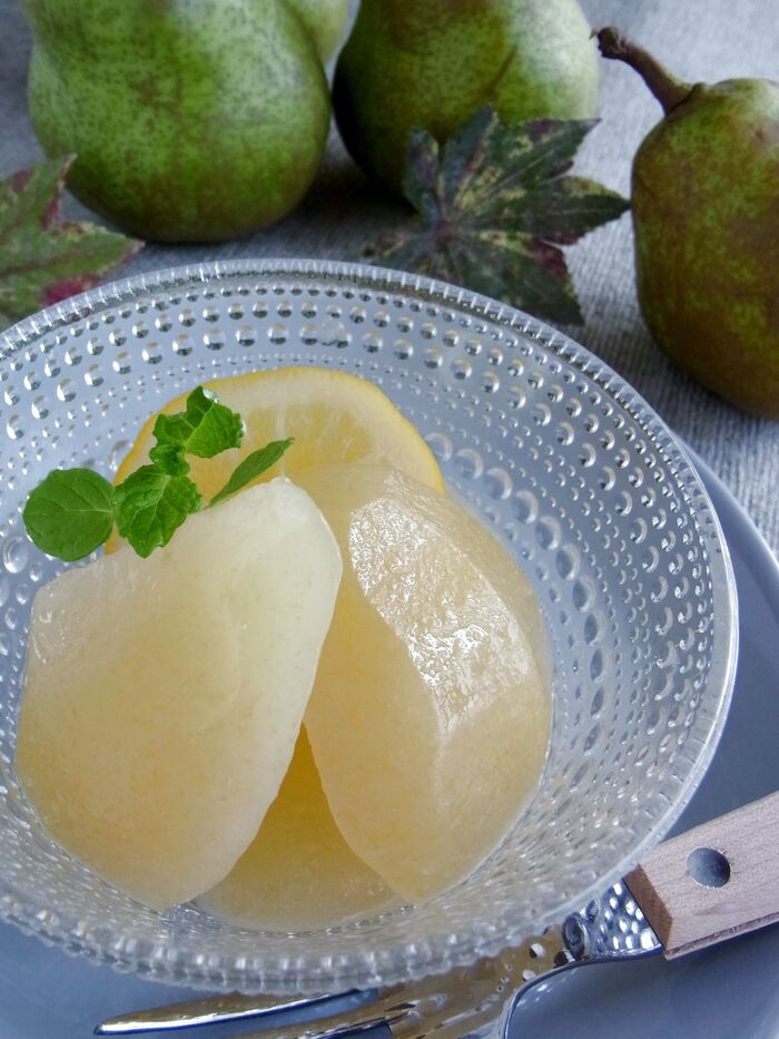 トロ~リお口の中でとろけます♪🍐洋梨のコンポート